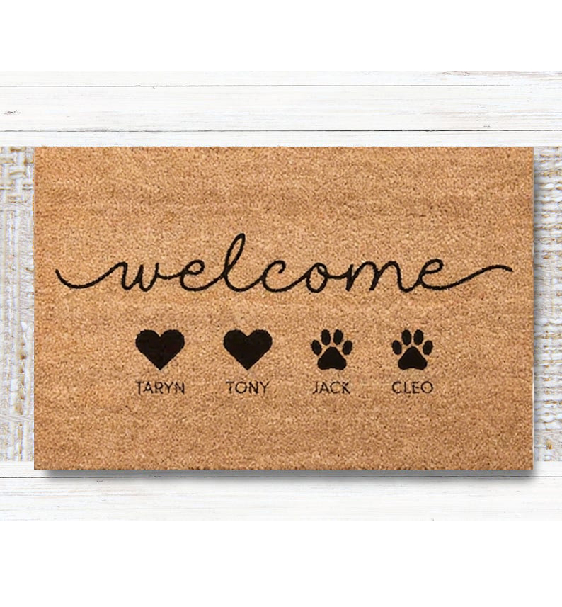 Kids Outdoor Ideas - Personalizowana wycieraczka rodzinna, personalizowana wycieraczka dla