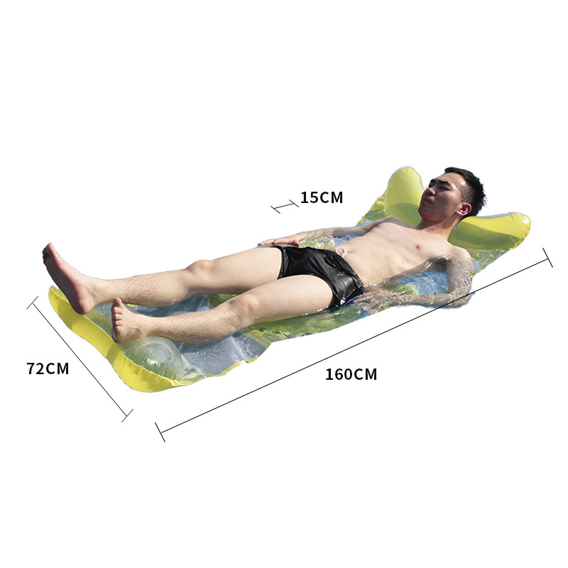 Kids Outdoor Loungers - Dmuchana żółta kaczka z PVC, materac