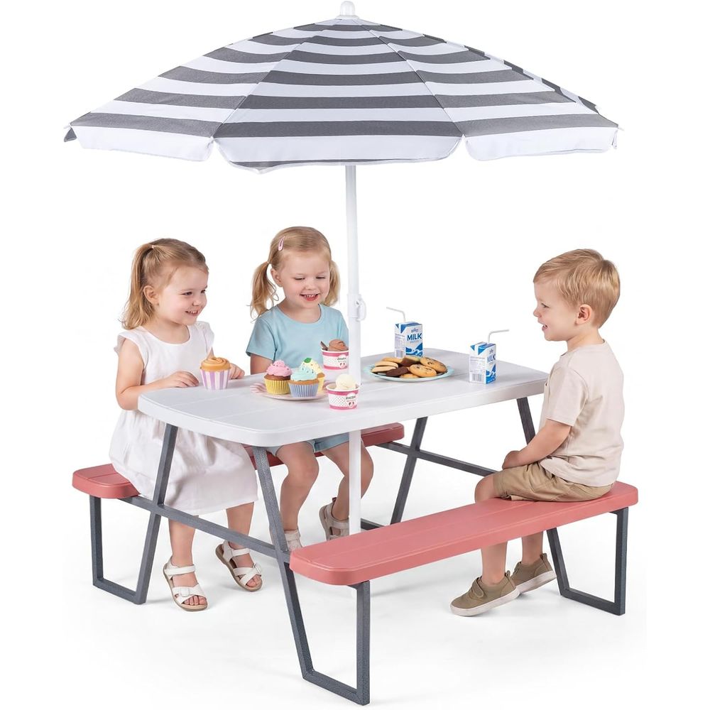 Kids Outdoor Bench Table - Stół piknikowy dla dzieci, zestaw stolika