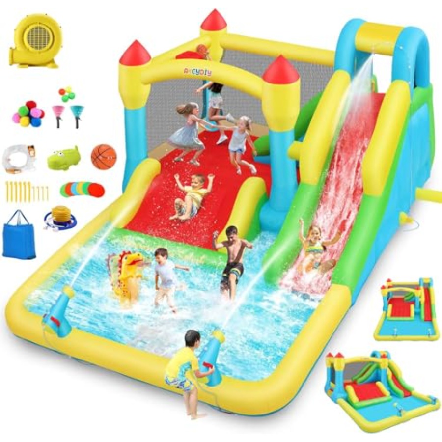 Nadmuchiwany zamek wodny do uż – Kids Outdoor House With Slide recenzja i cena