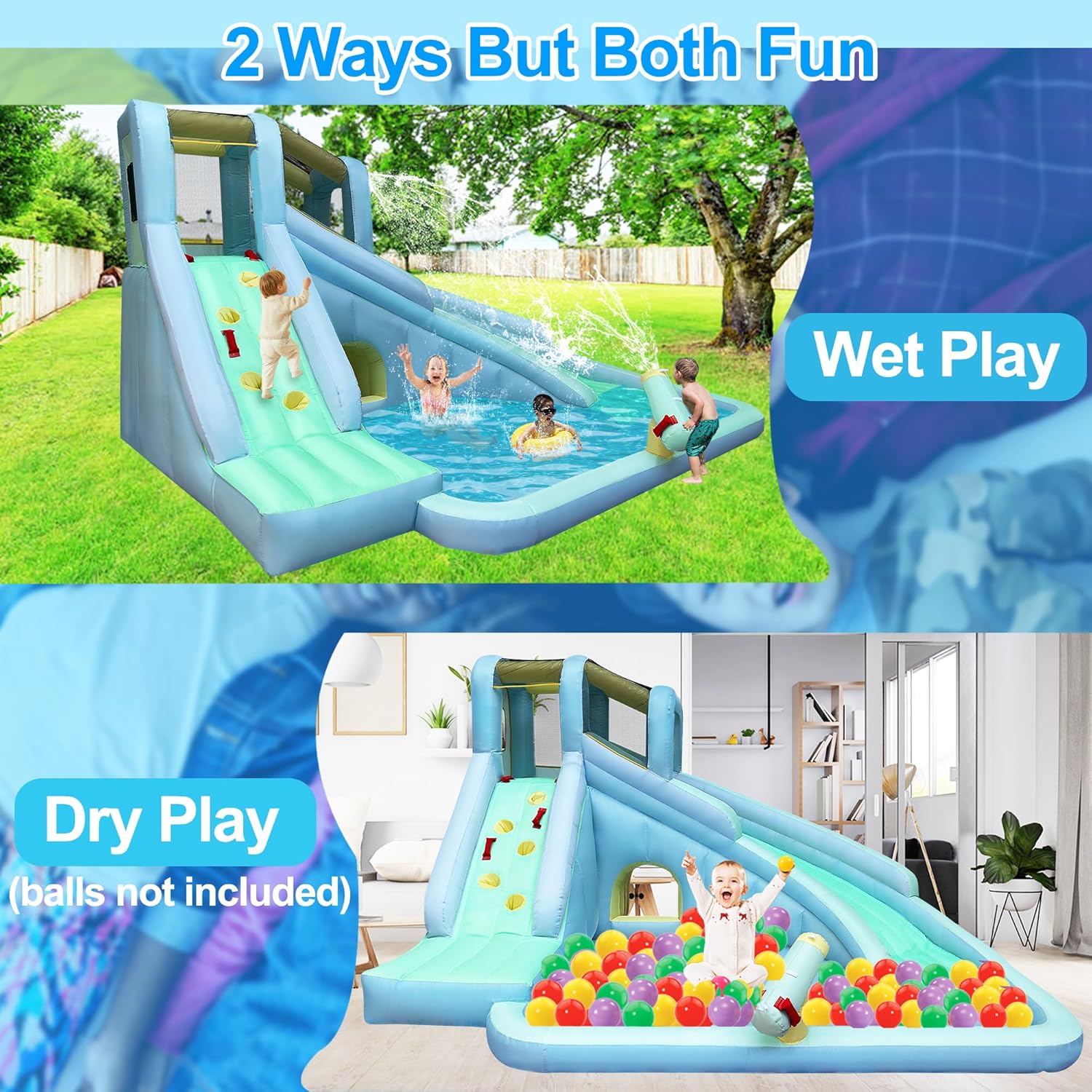 Nadmuchiwany park wodny dla dz – Kids Outdoor House With Slide recenzja i cena