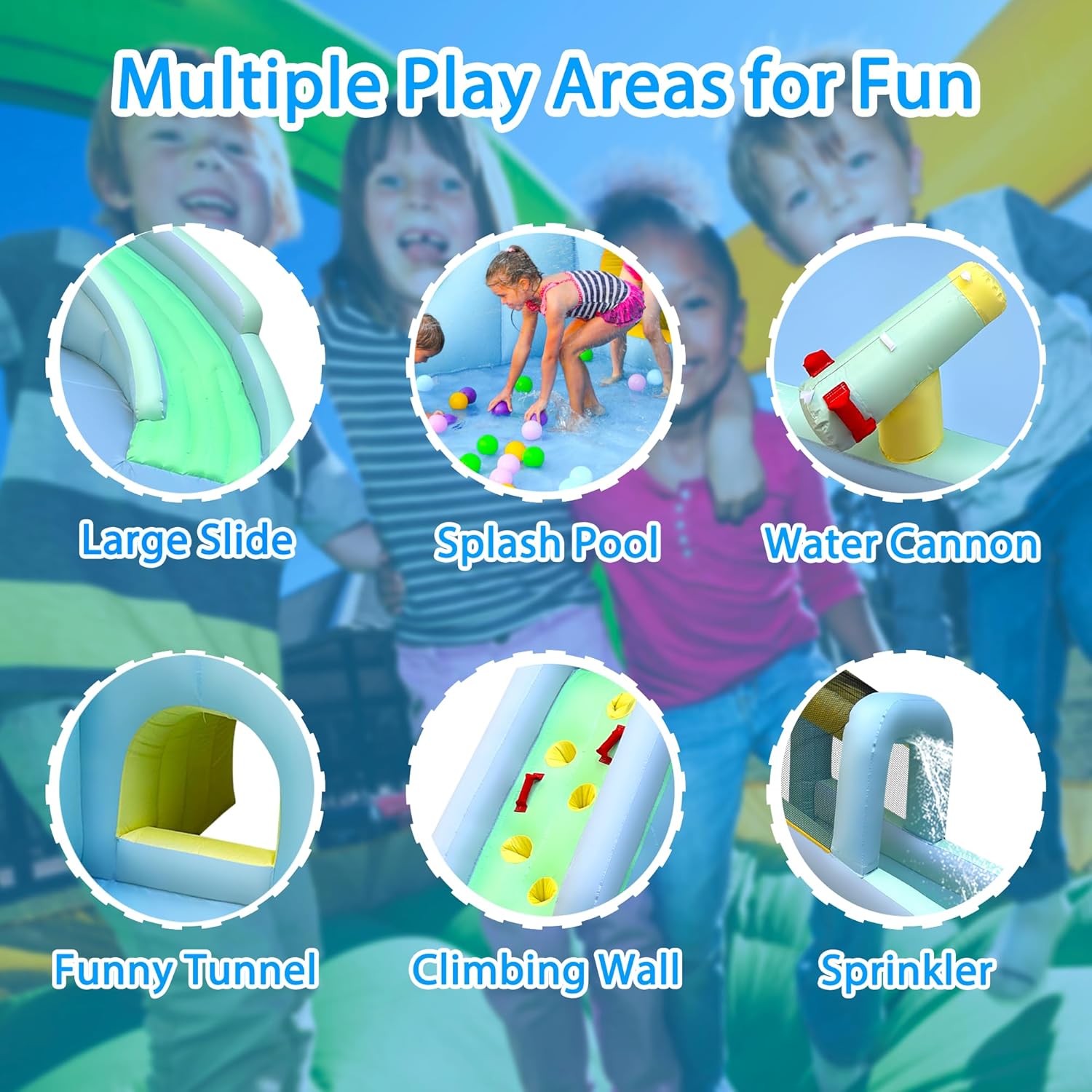 Nadmuchiwany park wodny dla dz – Kids Outdoor House With Slide recenzja i cena