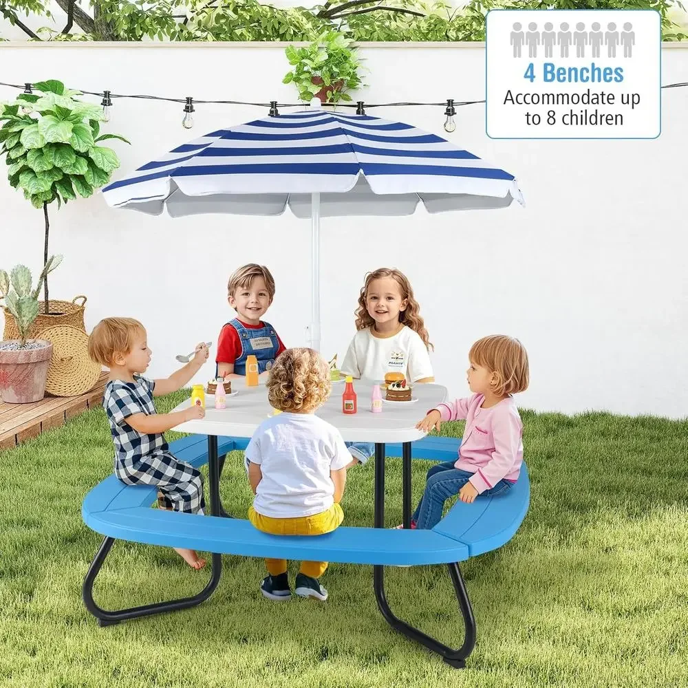 Stół piknikowy dla 8 osób z pa – Kids Outdoor Bench Table recenzja i cena
