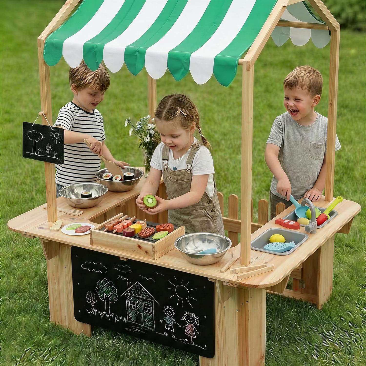 Domek do zabawy dla dzieci na  – Kids Outdoor Mud Kitchen recenzja i cena