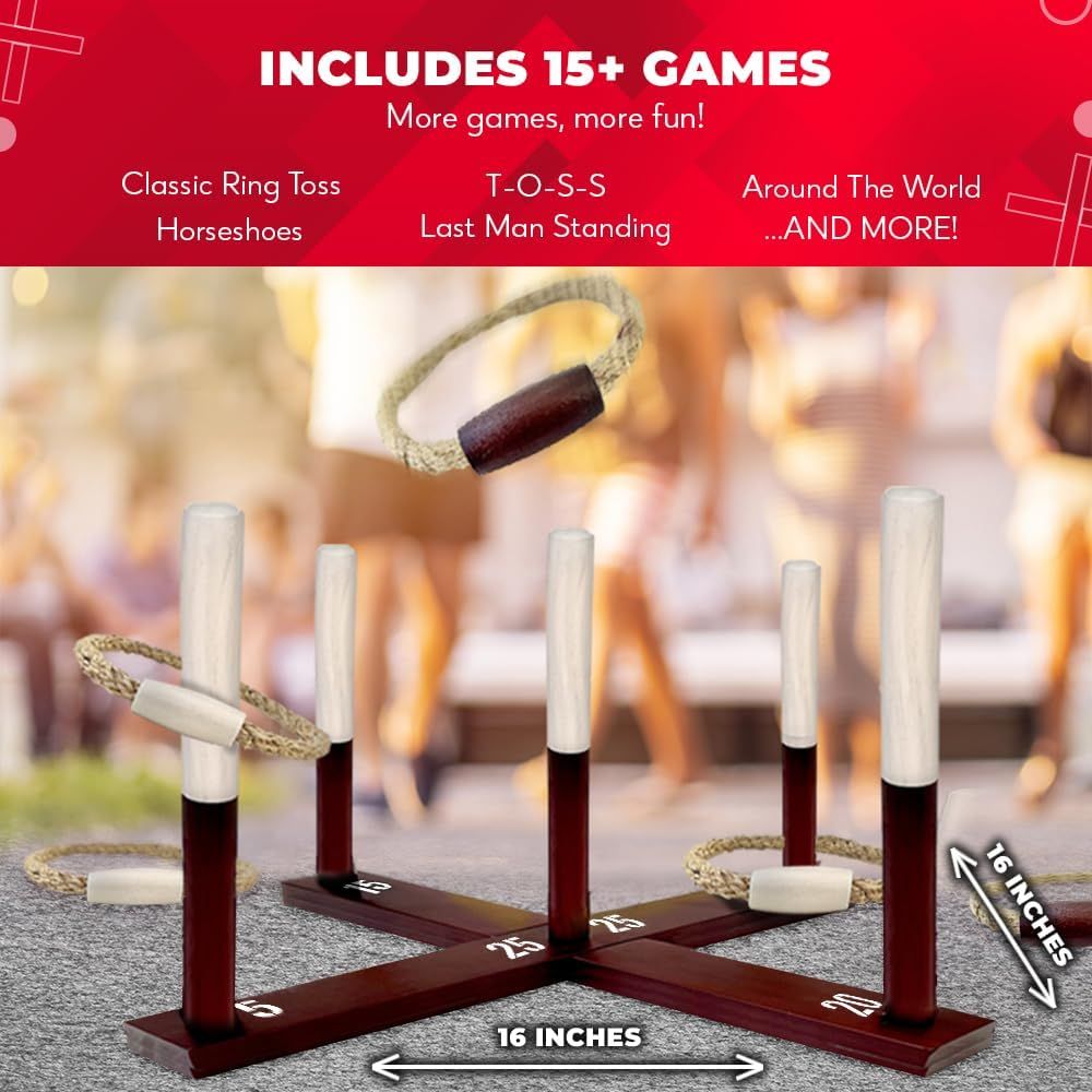 Gra w rzucanie obręczami na ka – Kids Outdoor Yard Toys recenzja i cena