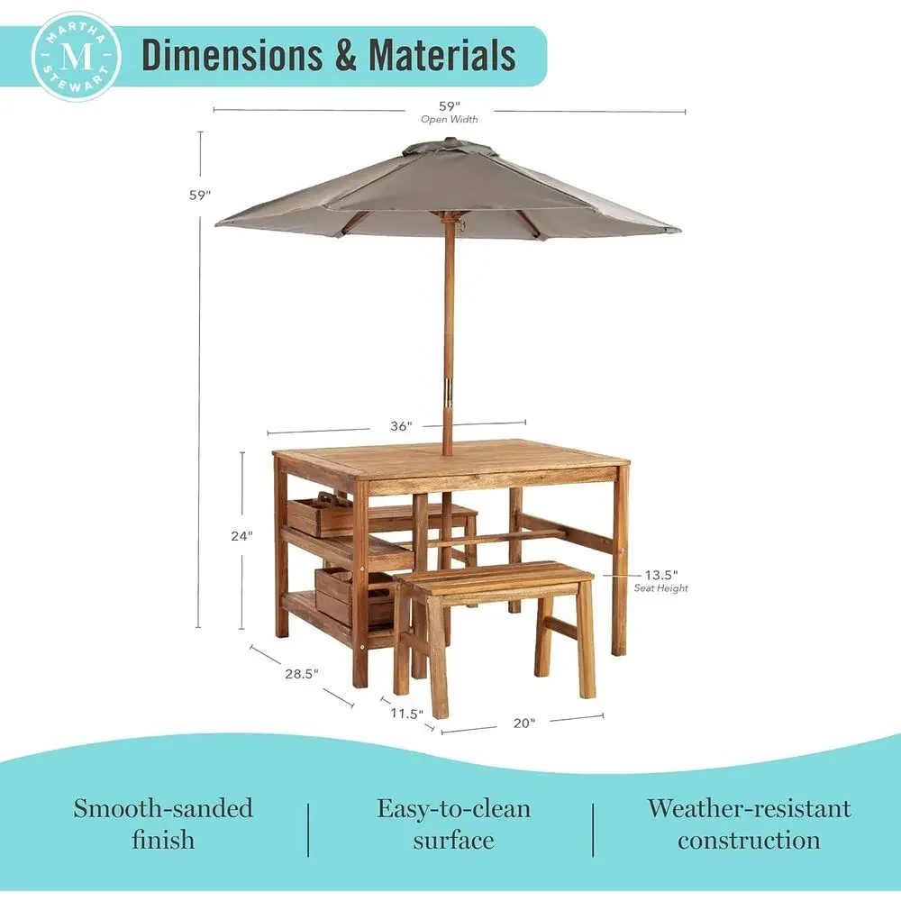 Zestaw mebli ogrodowych dla dz – Kids Outdoor Bench Table recenzja i cena