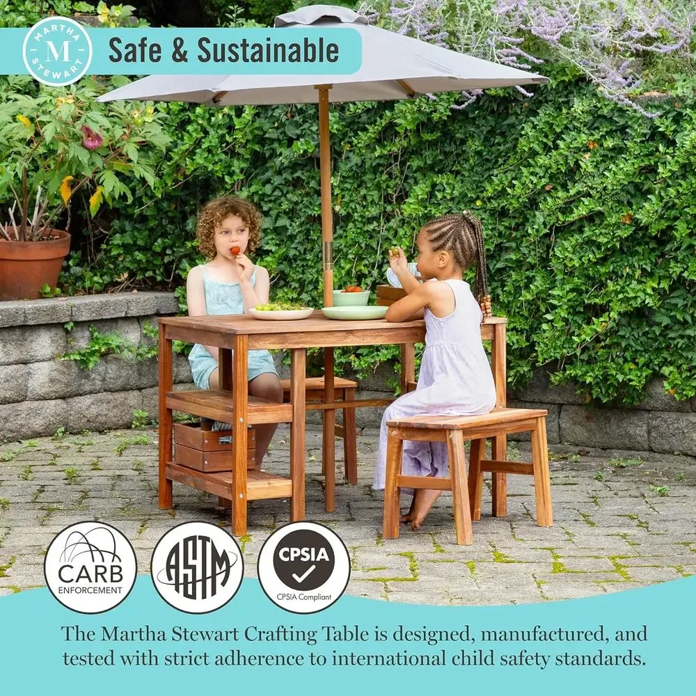 Zestaw mebli ogrodowych dla dz – Kids Outdoor Bench Table recenzja i cena