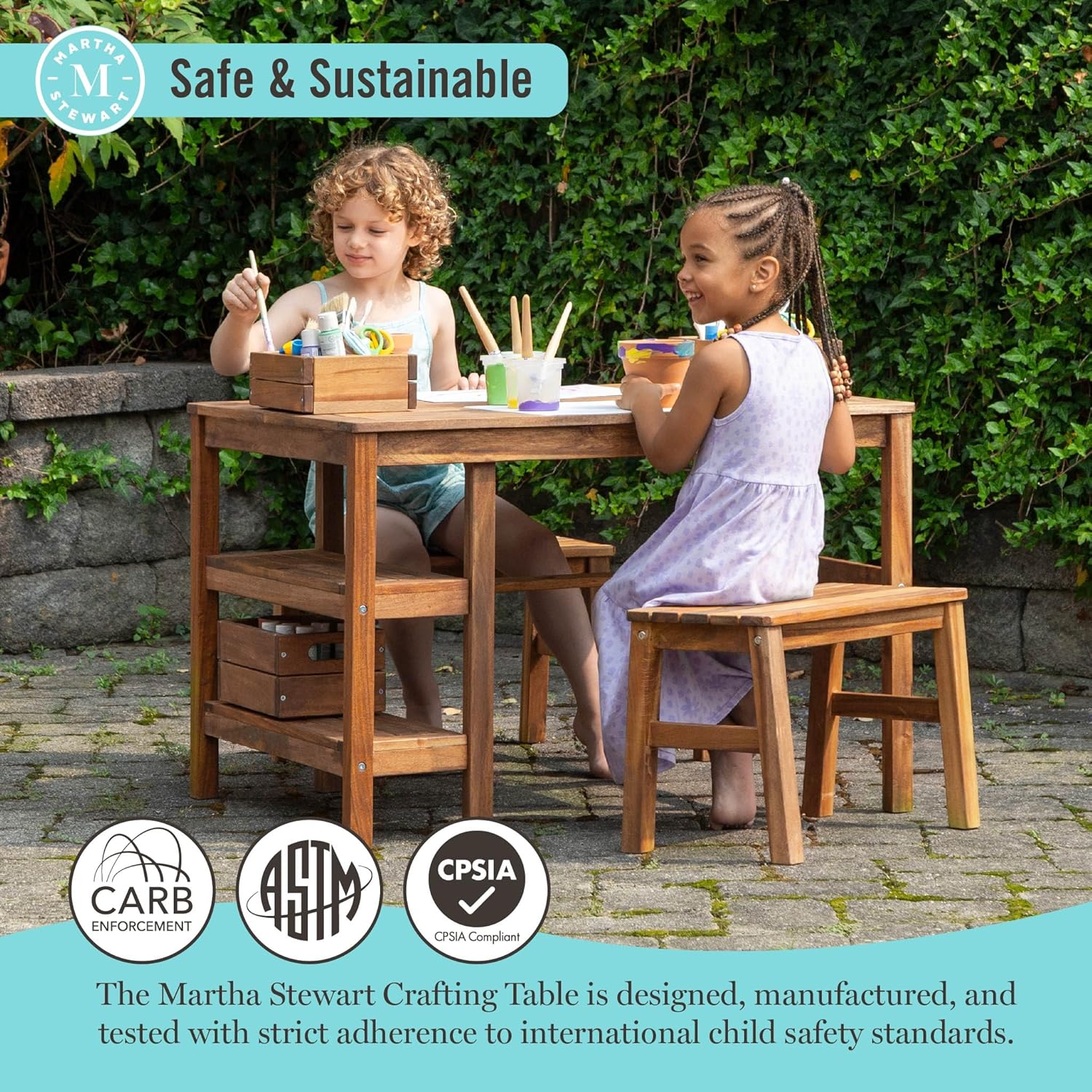 Stół do prac plastycznych dla  – Kids Outdoor Bench Table recenzja i cena