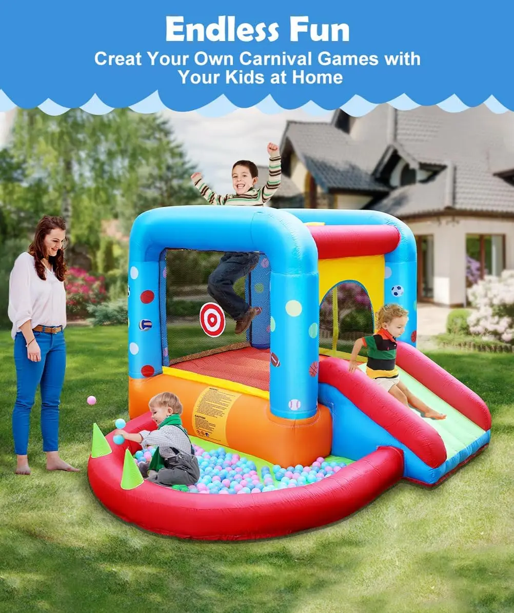 Nadmuchiwany zamek do skakania – Kids Outdoor House With Slide recenzja i cena