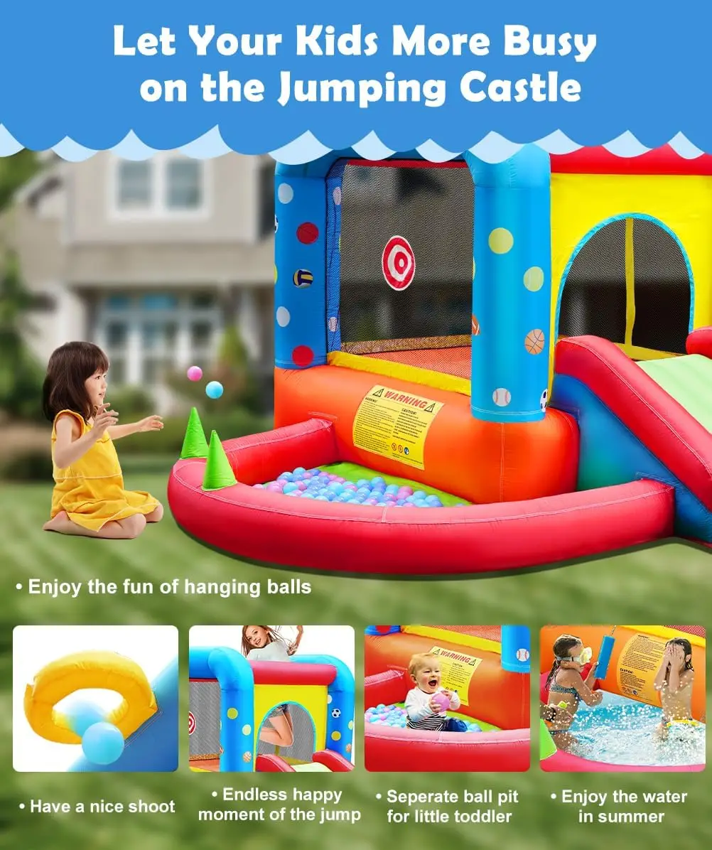 Nadmuchiwany zamek do skakania – Kids Outdoor House With Slide recenzja i cena