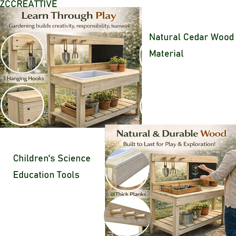 ZCCREATTIVE Dziecięcy Drewnian – Kids Outdoor Mud Kitchen recenzja i cena