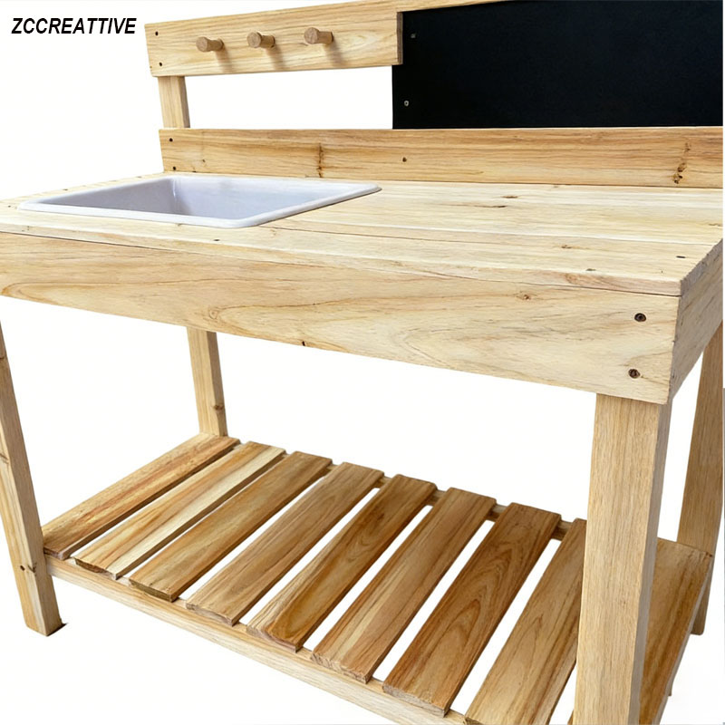 ZCCREATTIVE Dziecięcy Drewnian – Kids Outdoor Mud Kitchen recenzja i cena