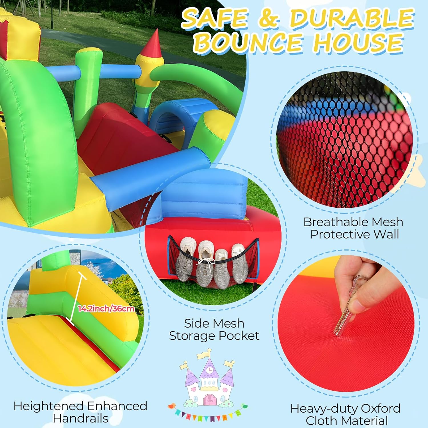 Nadmuchiwana trasa przeszkodow – Kids Outdoor House With Slide recenzja i cena