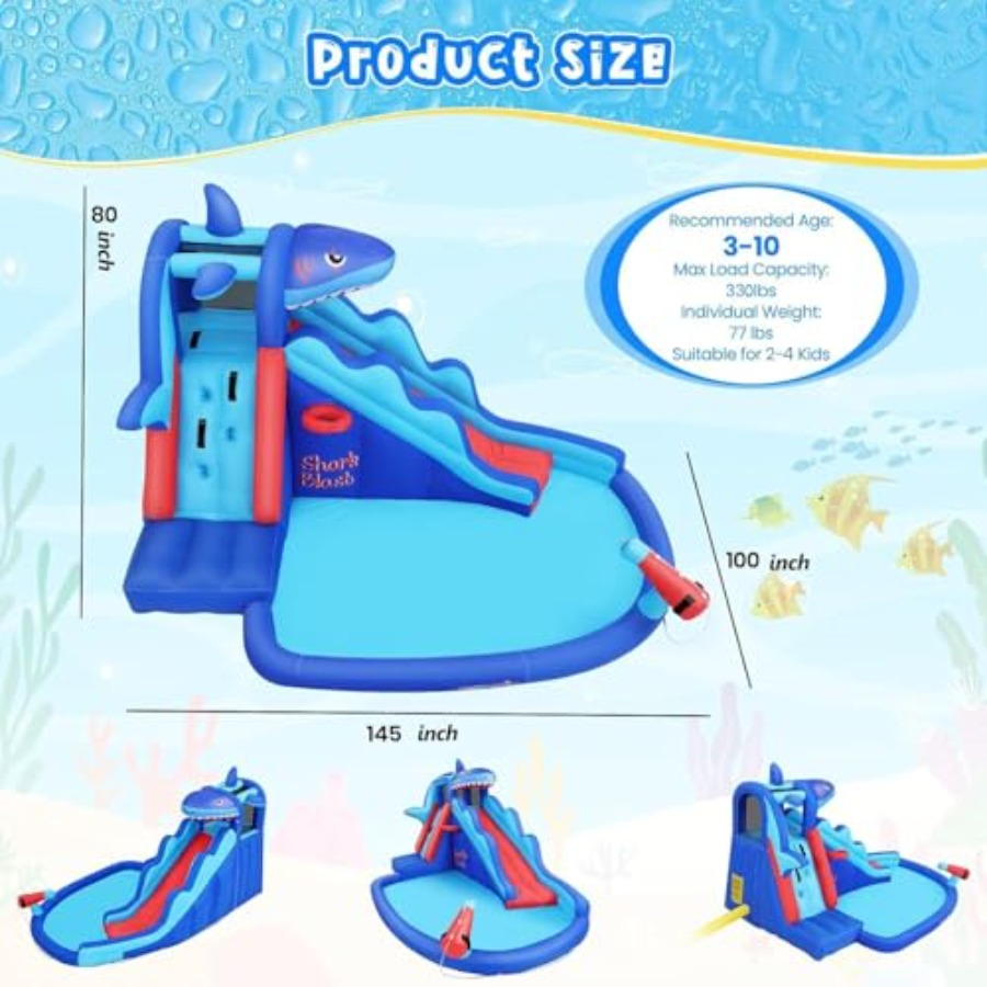 Nadmuchiwana zjeżdżalnia wodna – Kids Outdoor House With Slide recenzja i cena