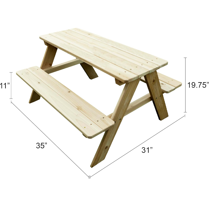 Drewniany stół piknikowy z ław – Kids Outdoor Bench Table recenzja i cena
