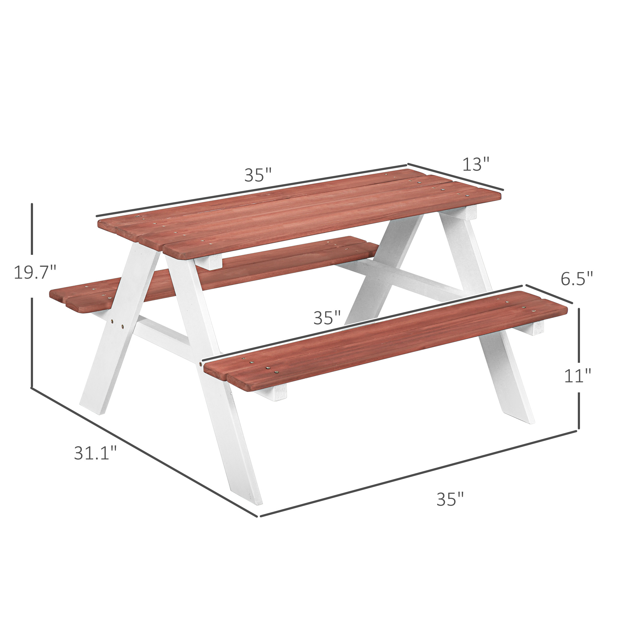 Zestaw piknikowy dla dzieci, d – Kids Outdoor Bench Table recenzja i cena