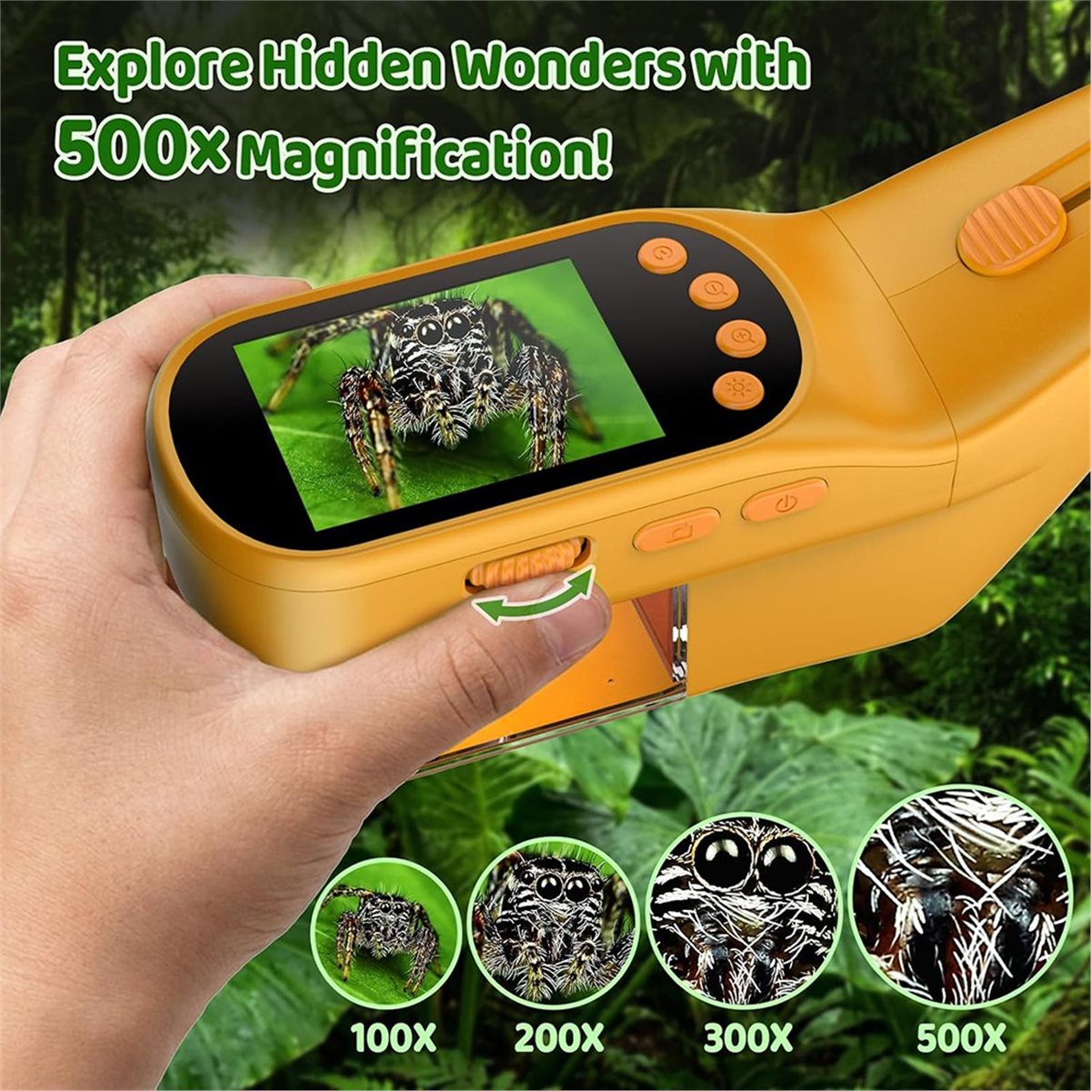 Mikroskop ręczny 500X dla dzie – Kids Outdoor Explorer Kit recenzja i cena