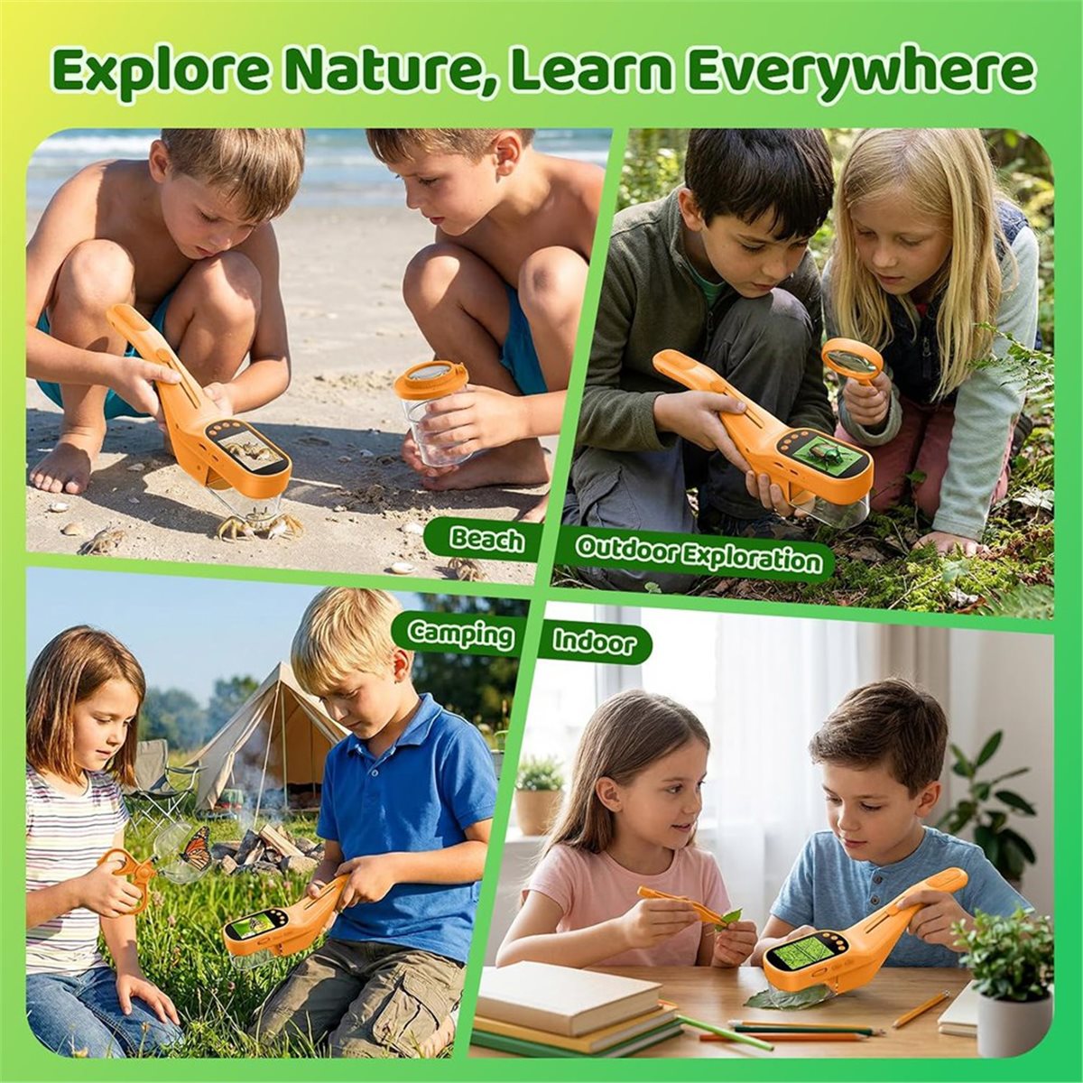 Mikroskop ręczny 500X dla dzie – Kids Outdoor Explorer Kit recenzja i cena
