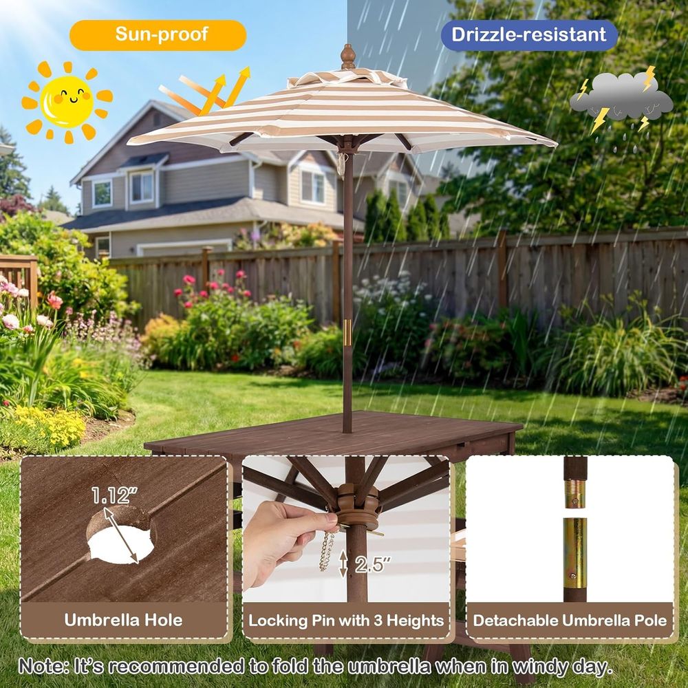 Stolik piknikowy dla dzieci, d – Kids Outdoor Bench Table recenzja i cena