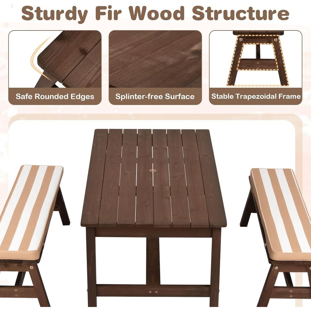 Stolik piknikowy dla dzieci, d – Kids Outdoor Bench Table recenzja i cena