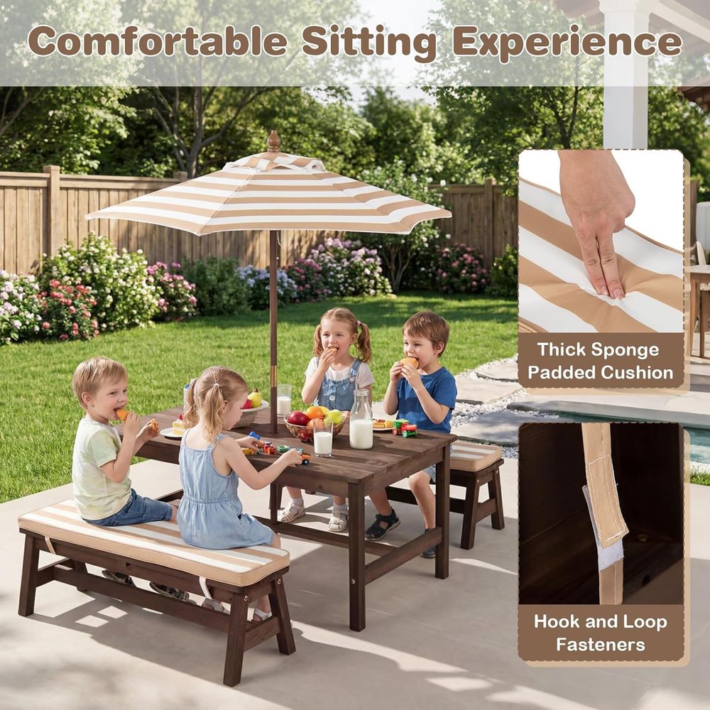Stolik piknikowy dla dzieci, d – Kids Outdoor Bench Table recenzja i cena