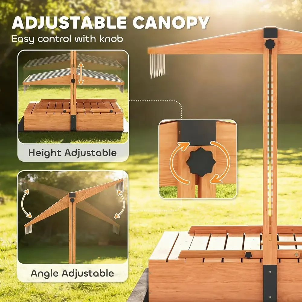 Piaskownica dla dzieci Qaba z  – Kids Outdoor Bench Table recenzja i cena