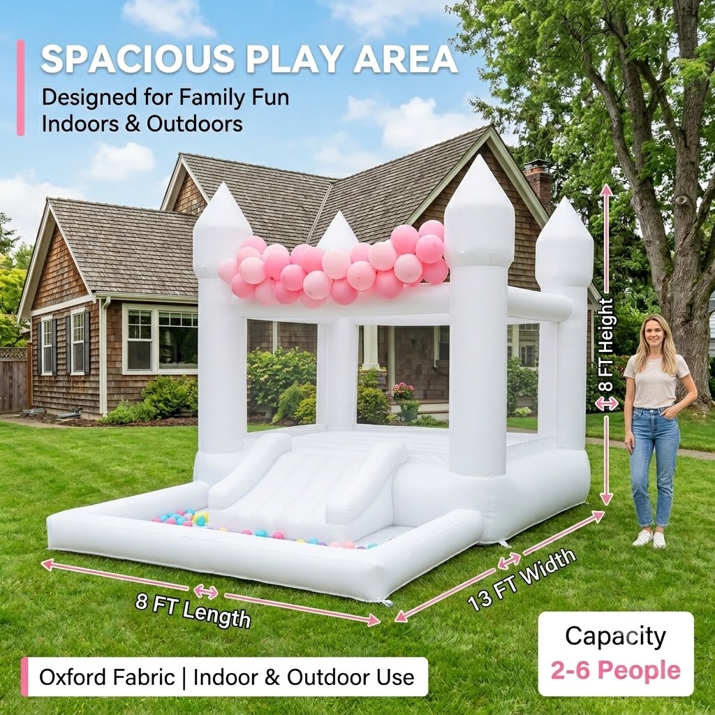 (Nadmuchiwany zamek do skakani – Kids Outdoor House With Slide recenzja i cena