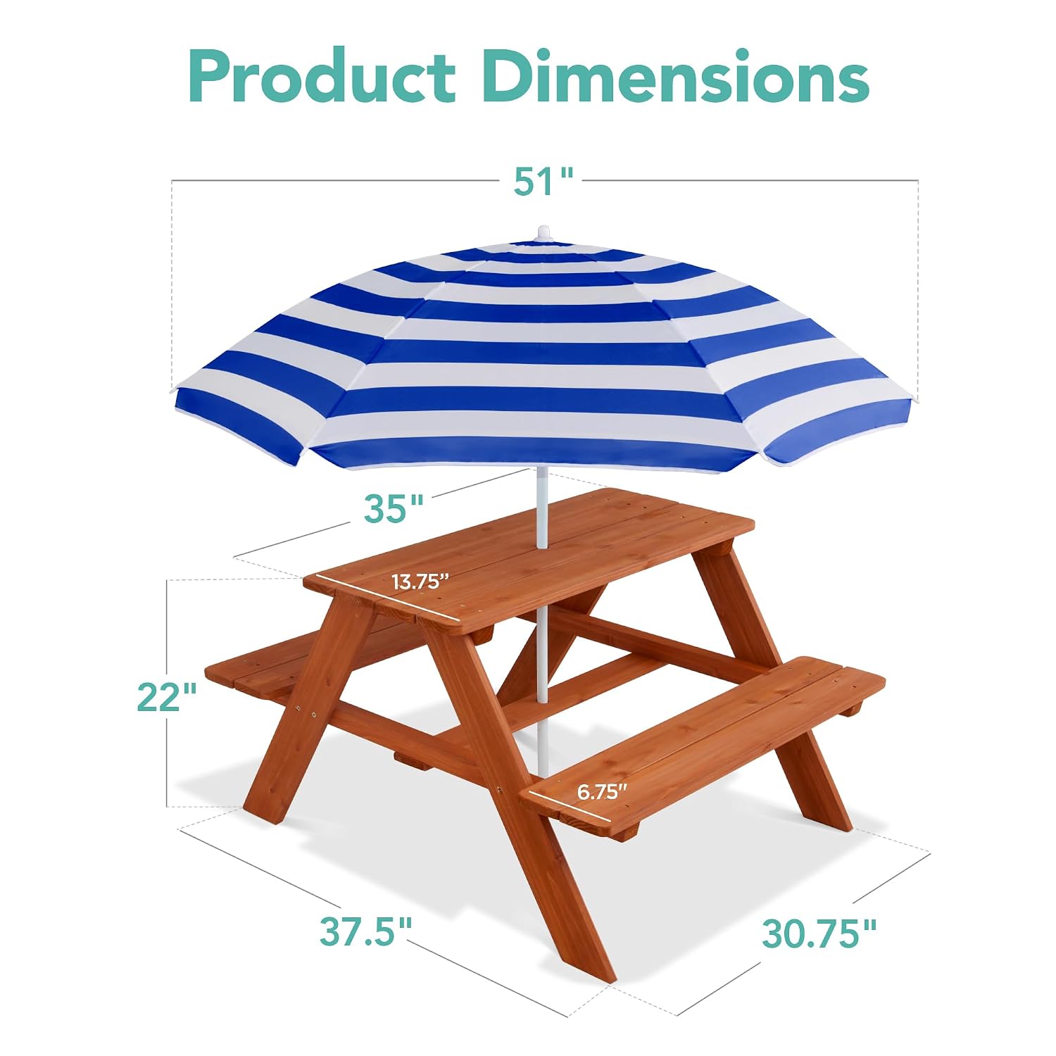 Drewniany stół piknikowy dla d – Kids Outdoor Bench Table recenzja i cena