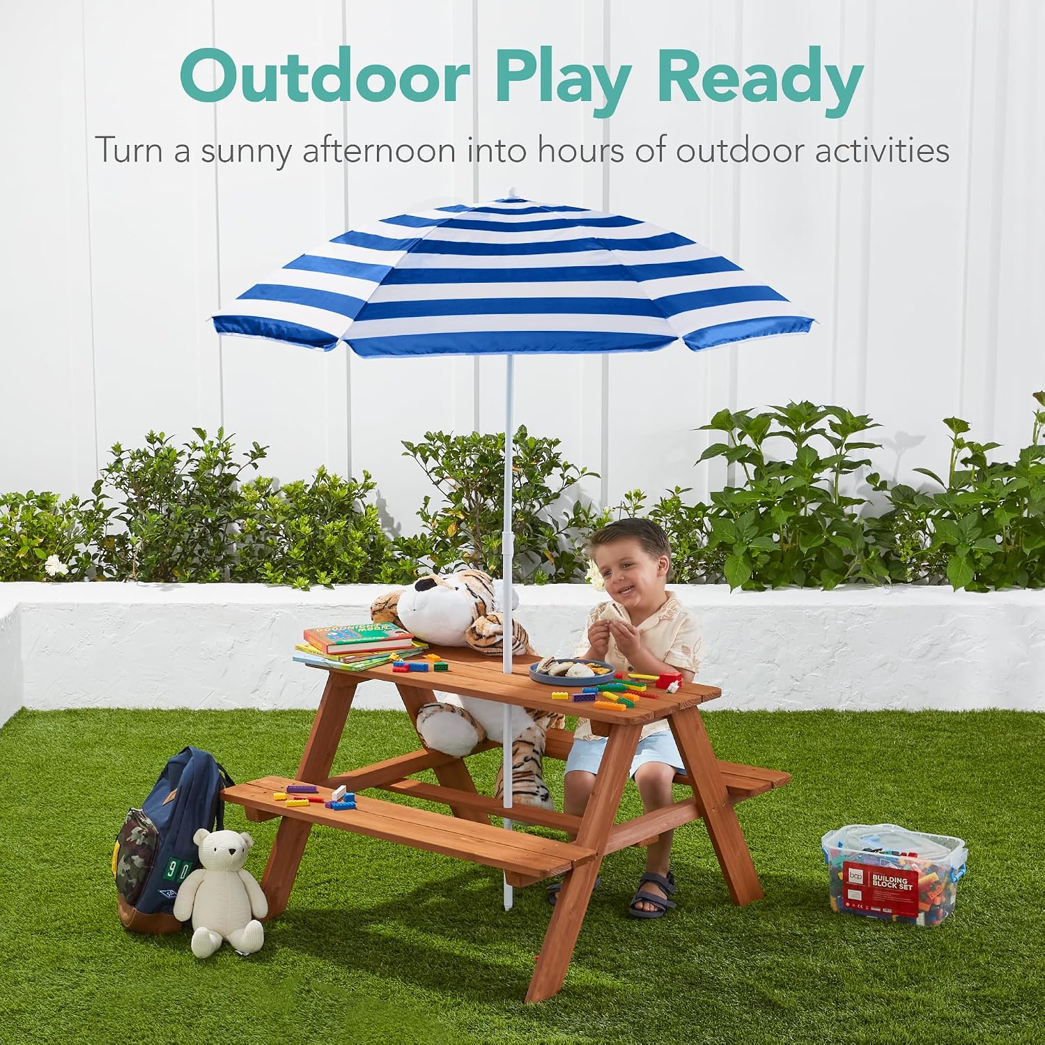 Drewniany stół piknikowy dla d – Kids Outdoor Bench Table recenzja i cena