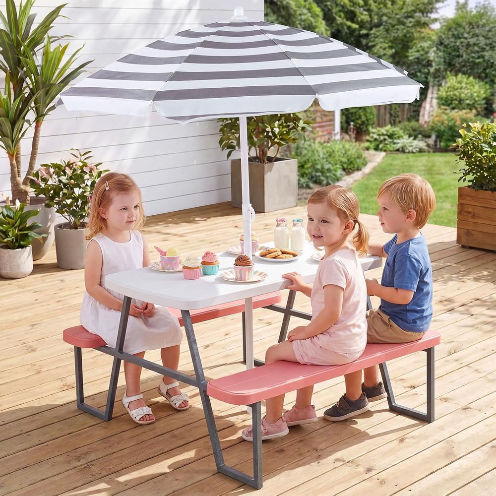 Stół piknikowy dla dzieci, zes – Kids Outdoor Bench Table recenzja i cena