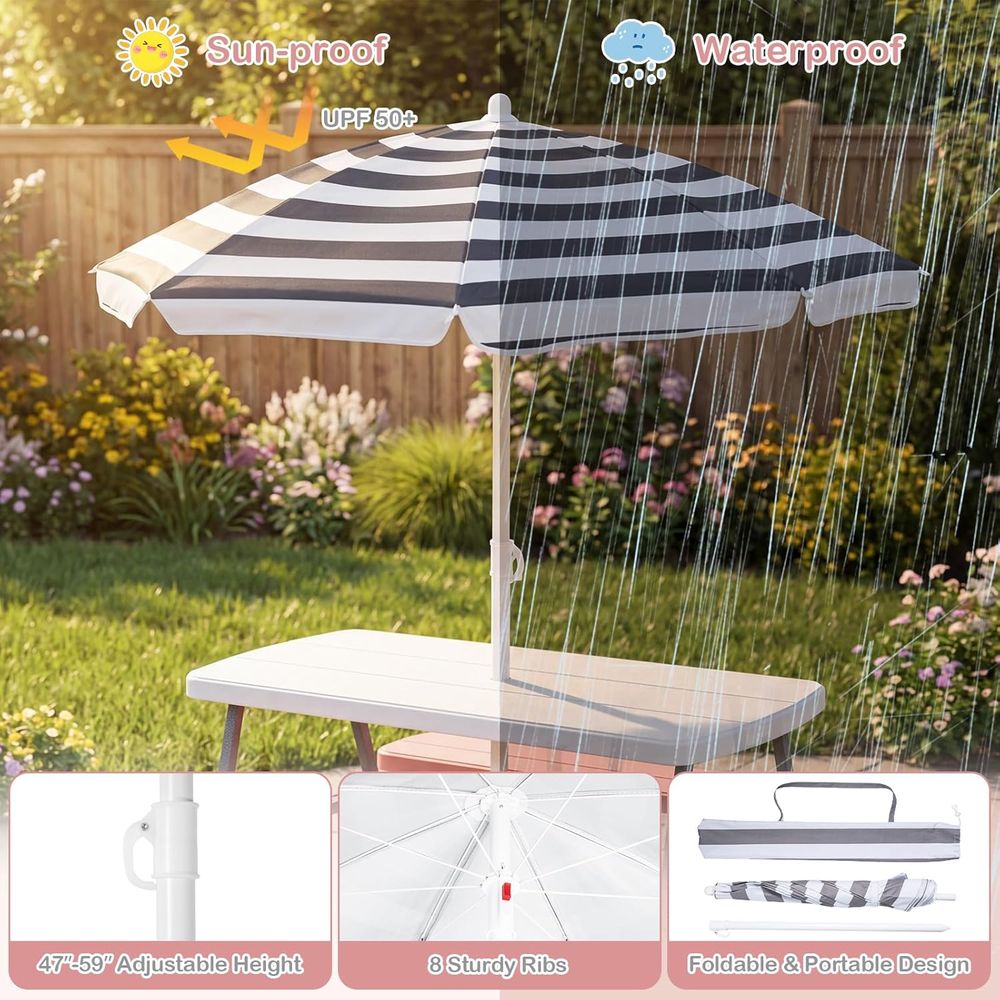 Stół piknikowy dla dzieci, zes – Kids Outdoor Bench Table recenzja i cena